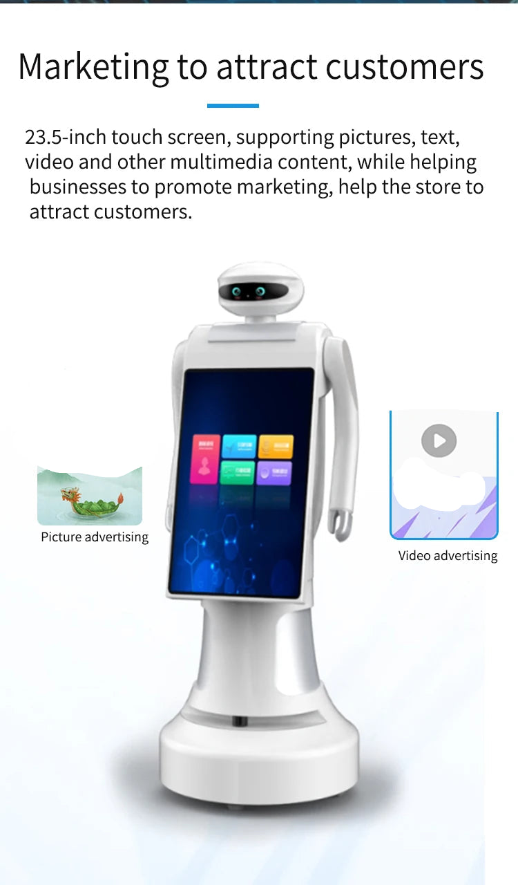 Smart Robot with Face Recognition & Interactive Advertising Display